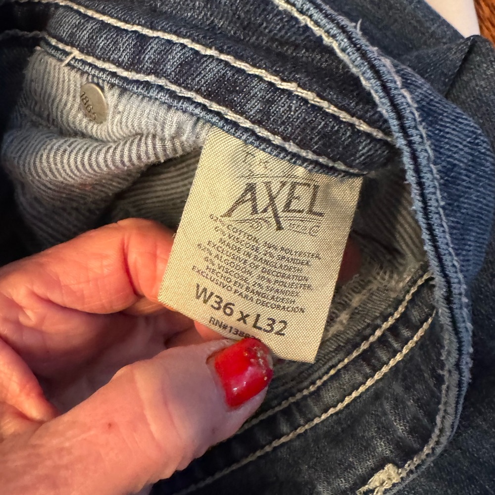 Axel Blue Boot Cut Jeans - Picture 2 of 14